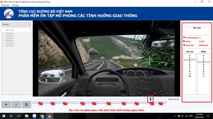 thi thử mô phỏng lái xe b1 b2 c
