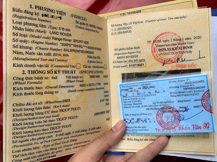 phí đăng ký xe ô tô Bước tiếp theo, bạn cần đăng ký ô tô để được cấp biển số